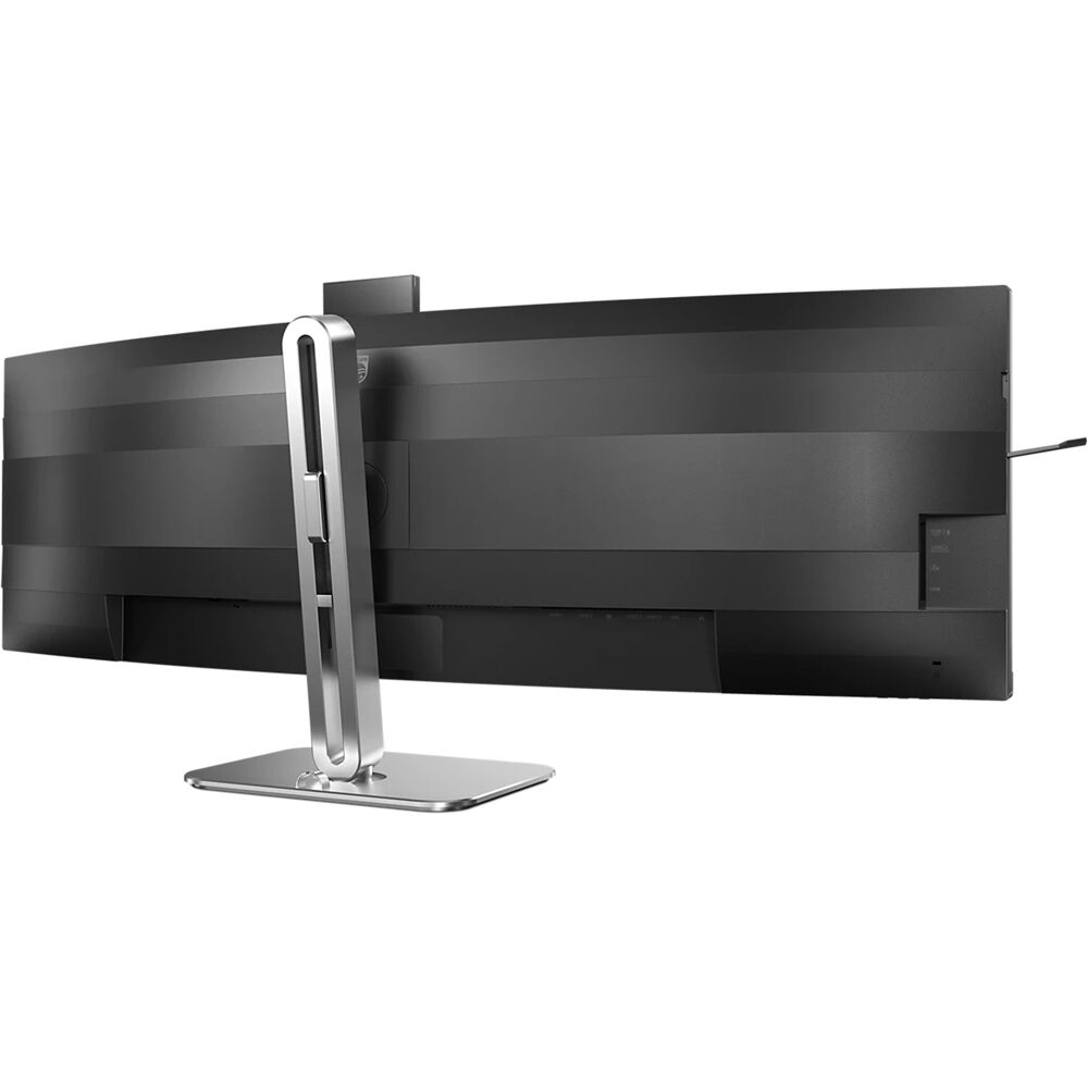 Philips 49-inch curved DQHD monitor with USB-C, DisplayPort, HDMI, RJ-45, and height-adjustable stand — view 5