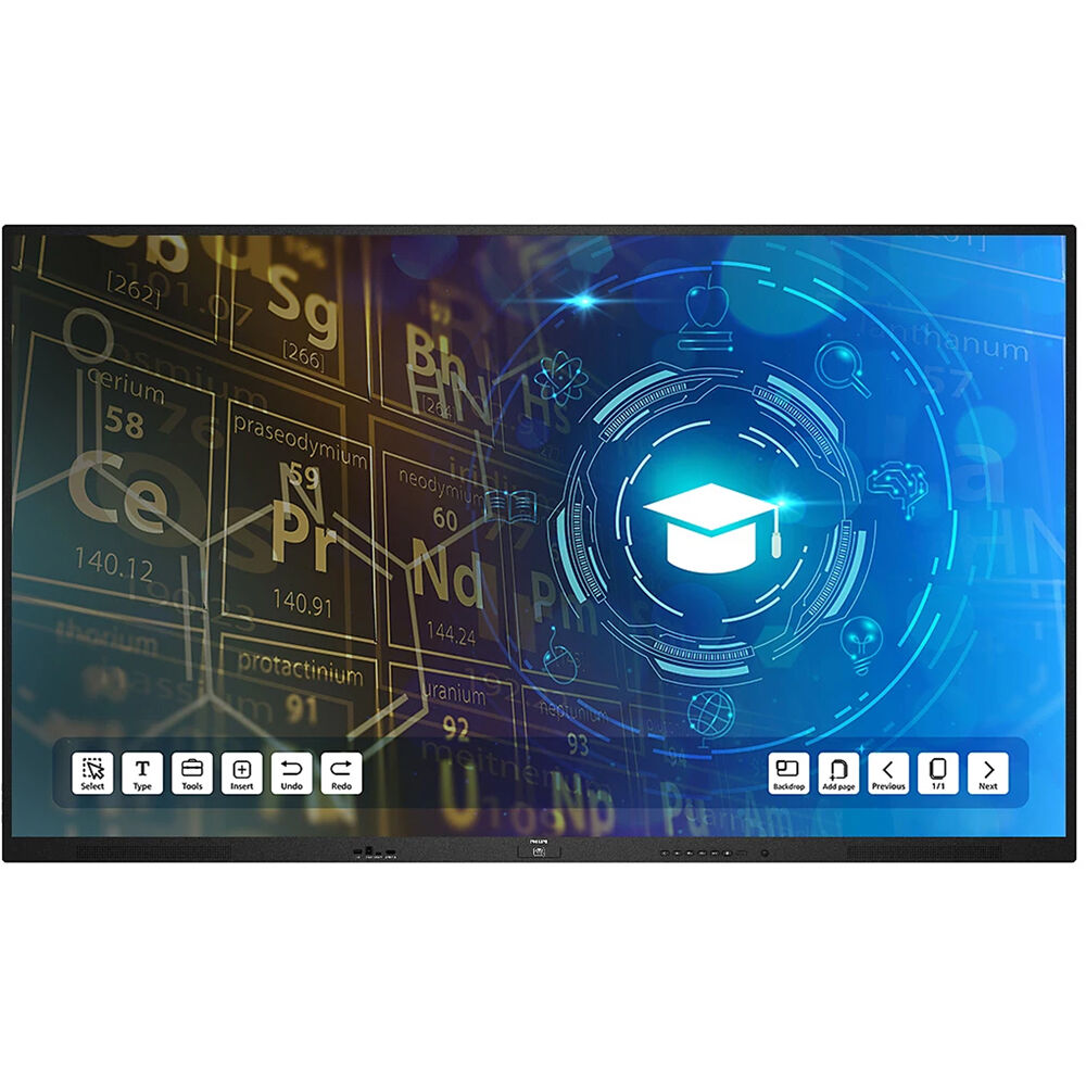 Philips 65-inch interactive education display with 40 touchpoints and wireless screen sharing — view 2