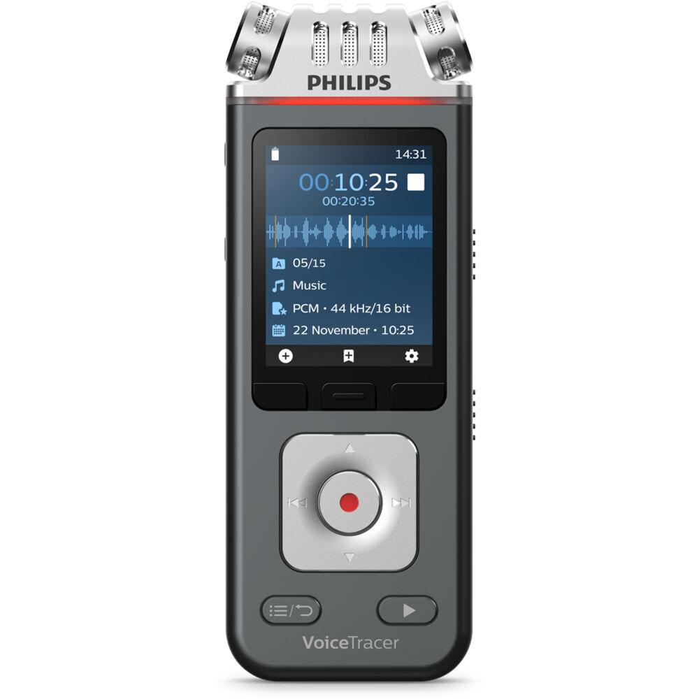 Philips DVT8115 meeting recorder for speech processing and AI transcription — view 3
