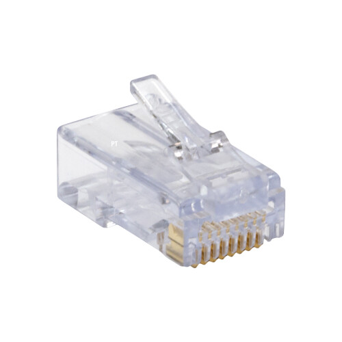 Platinum Tools EZ-RJ45 CAT6+ connector jar with 100 RJ45 connectors for field terminations — view 2