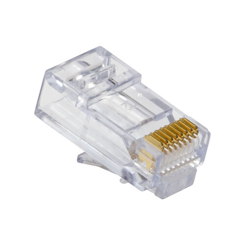 Platinum Tools EZ-RJ45 CAT6+ connector jar with 100 RJ45 connectors for field terminations — view 3