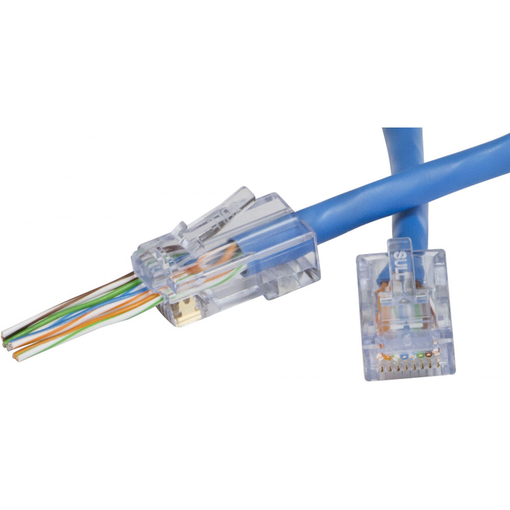 Platinum Tools EZ-RJ45 CAT6+ connector jar with 100 RJ45 connectors for field terminations — view 4