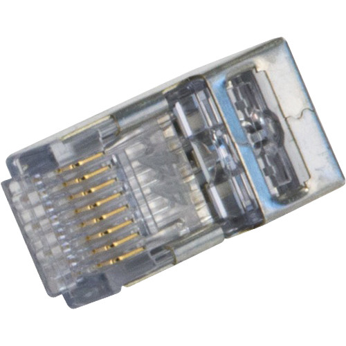 Platinum Tools EZEX44 shielded RJ45 internal ground connector in a 50-jar package — view 3