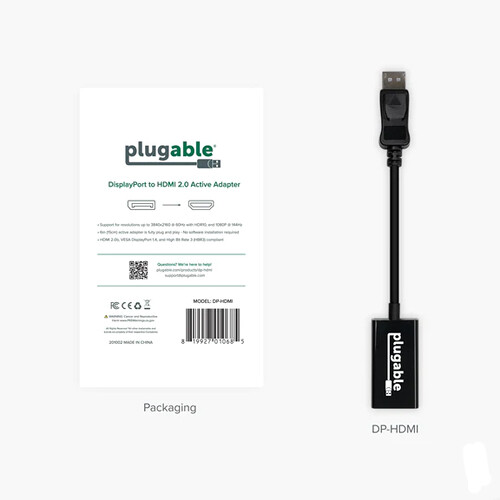 Plugable active DisplayPort to HDMI adapter supporting 4K 60 Hz — view 5