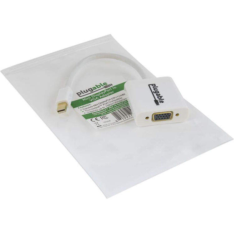 Plugable Mini DisplayPort to VGA adapter with male Mini DisplayPort input and VGA female output — view 2