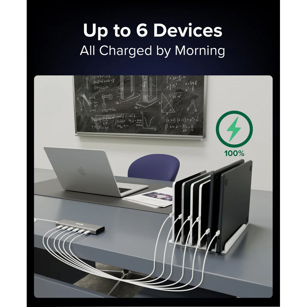Plugable PS-6CC 6-port USB-C Power Delivery priority charger — view 4