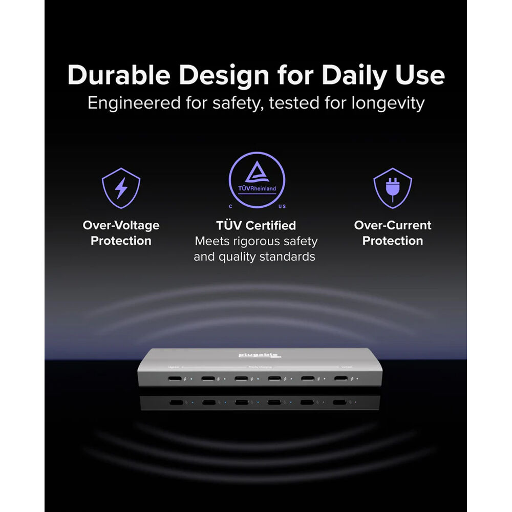 Plugable PS-6CC 6-port USB-C Power Delivery priority charger — view 6