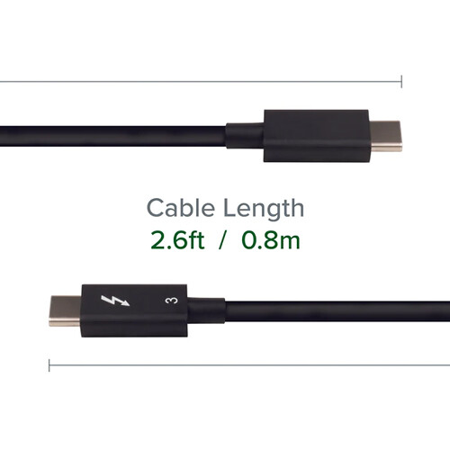 Certified 80cm TB3 Cable 40Gb — view 4