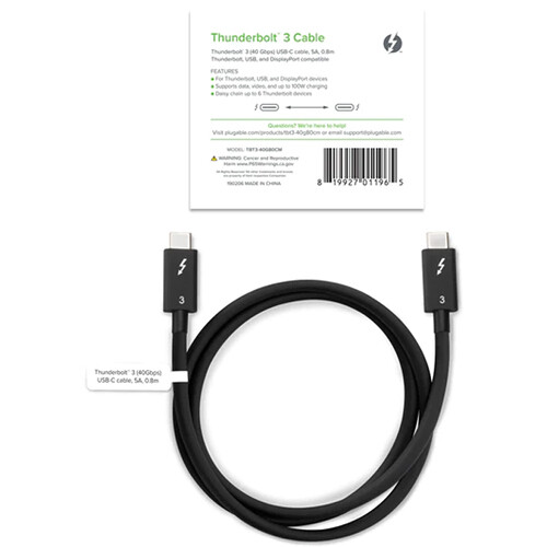 Certified 80cm TB3 Cable 40Gb — view 7