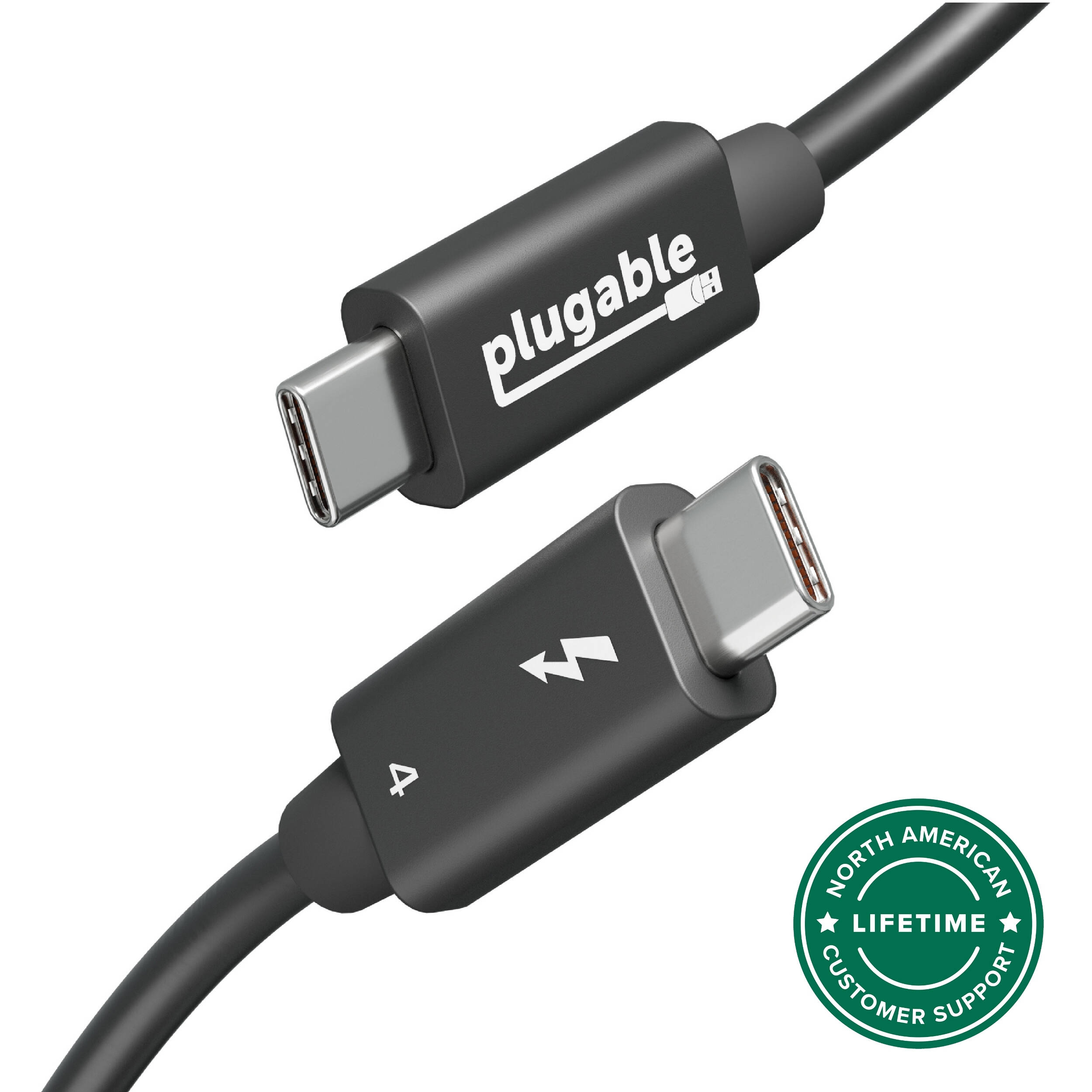 Plugable 1 m Thunderbolt 4 cable with 240 W charging support for laptop docks and workstations — view 9