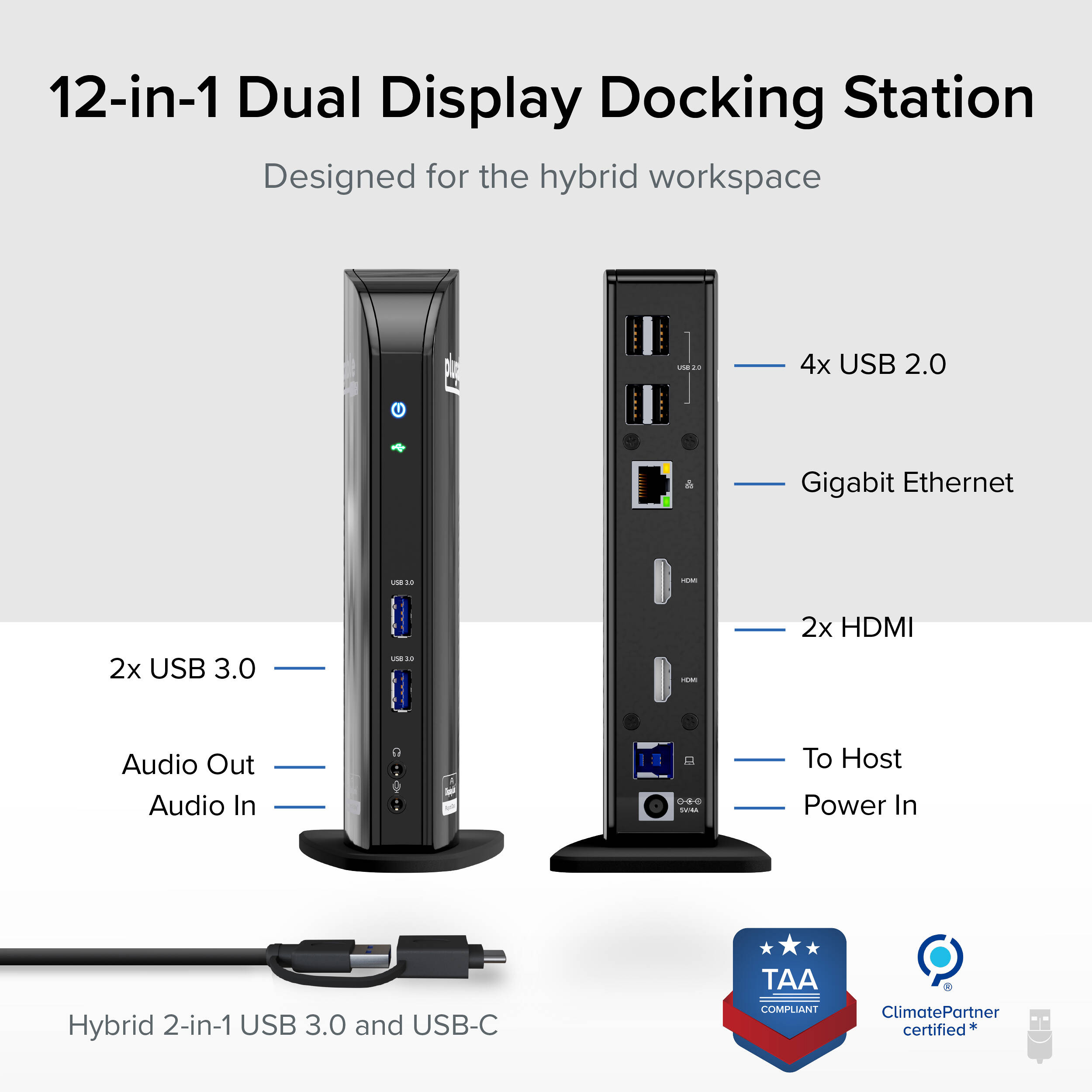 USB 3.0 Dual HDMI Dock — view 2