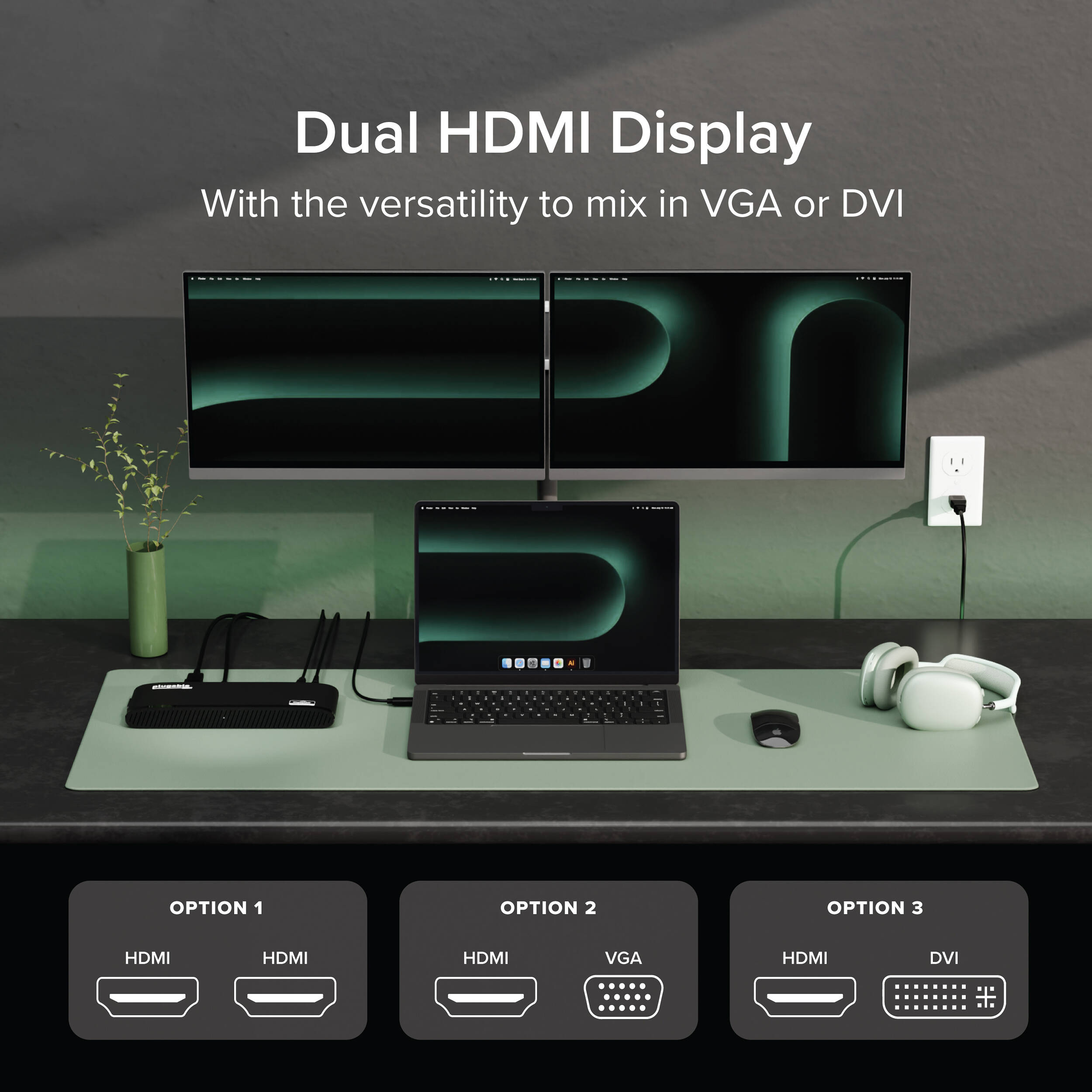 USB 3.0 Dual Display Dock — view 3