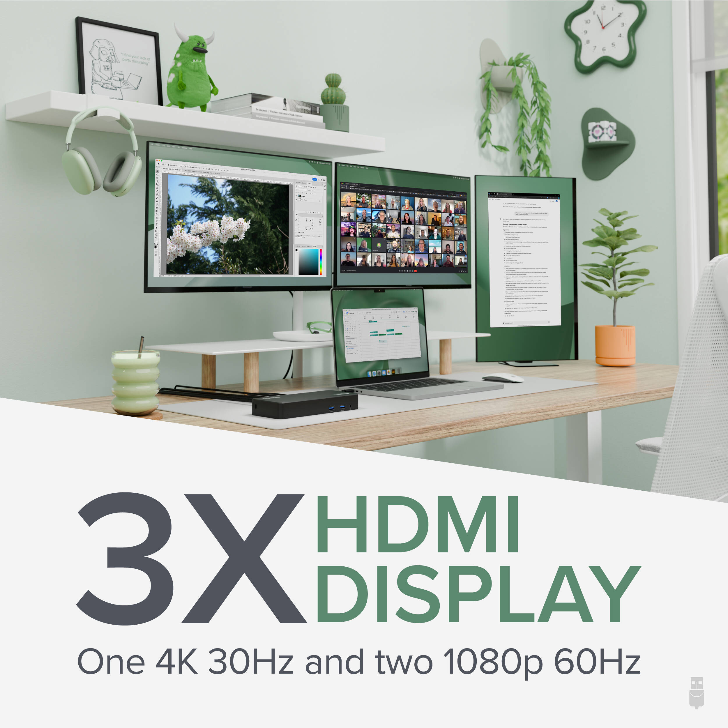 USBC Triple Display Dock 100W — view 3