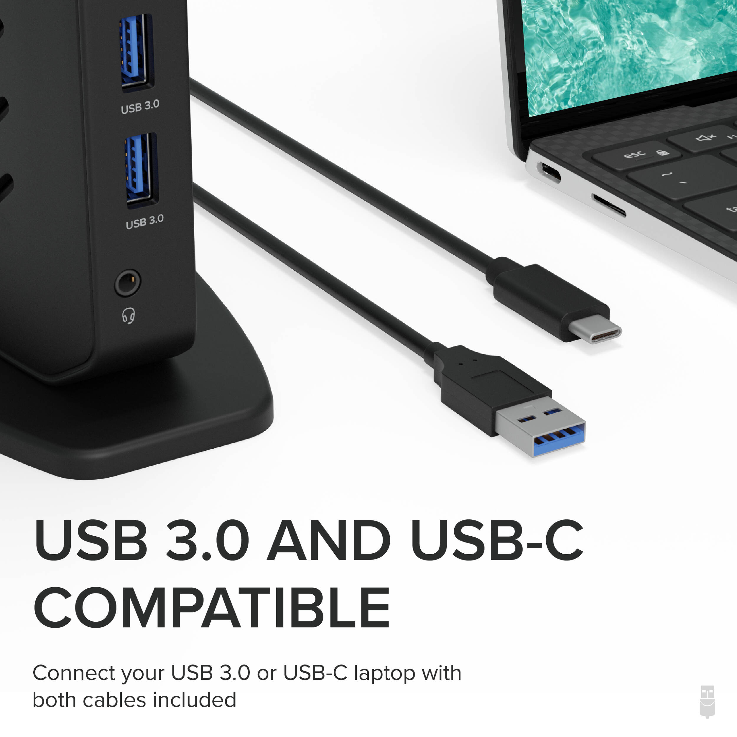 USBC/USB 3.0 Dual HDMI Dock — view 5