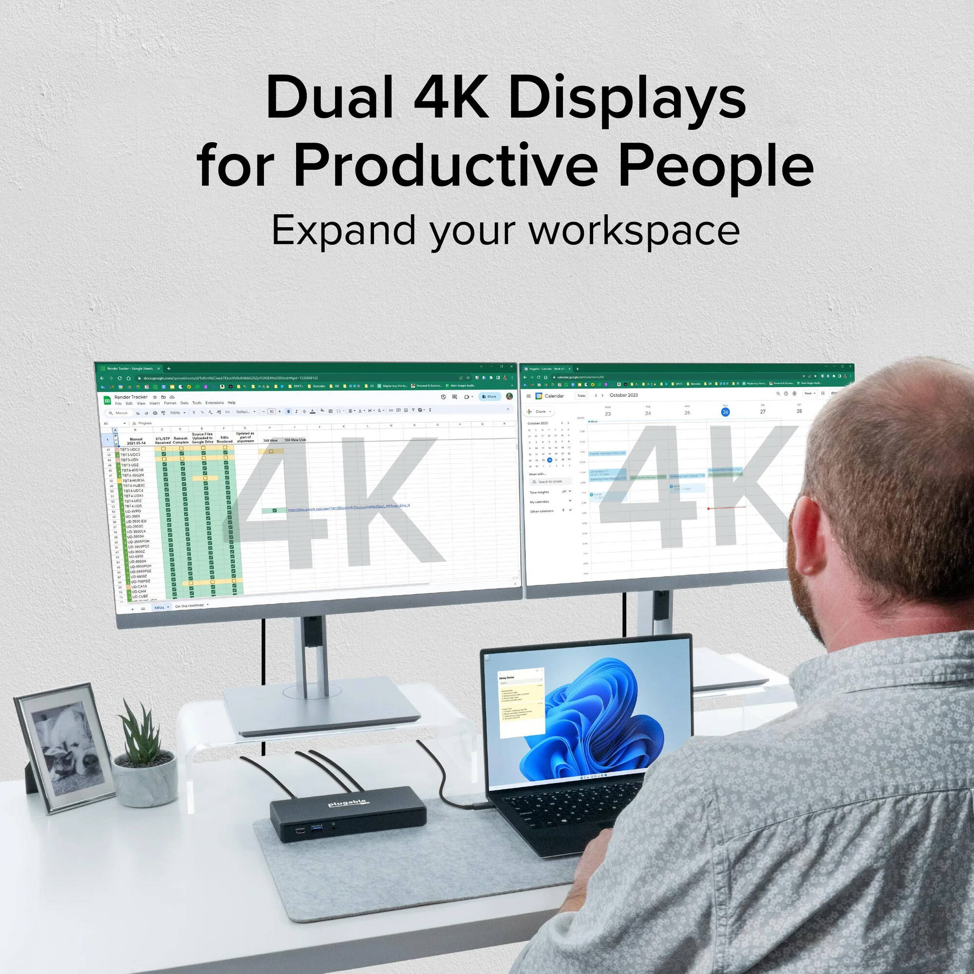 USBC Dual 4K HDMI MST Dock — view 4