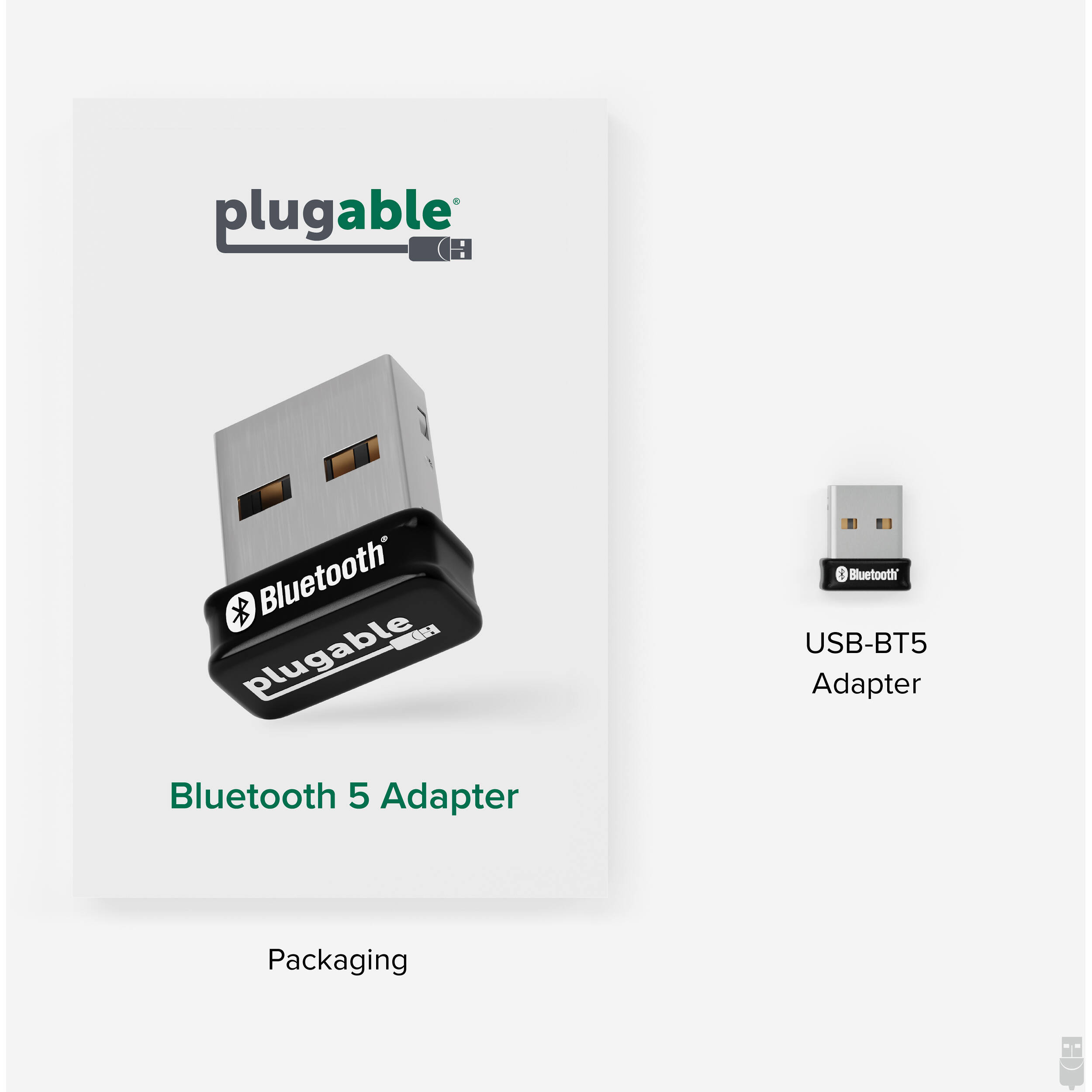 Plugable USB-BT5 USB Bluetooth 5.0 adapter dongle for PC wireless peripherals — view 6