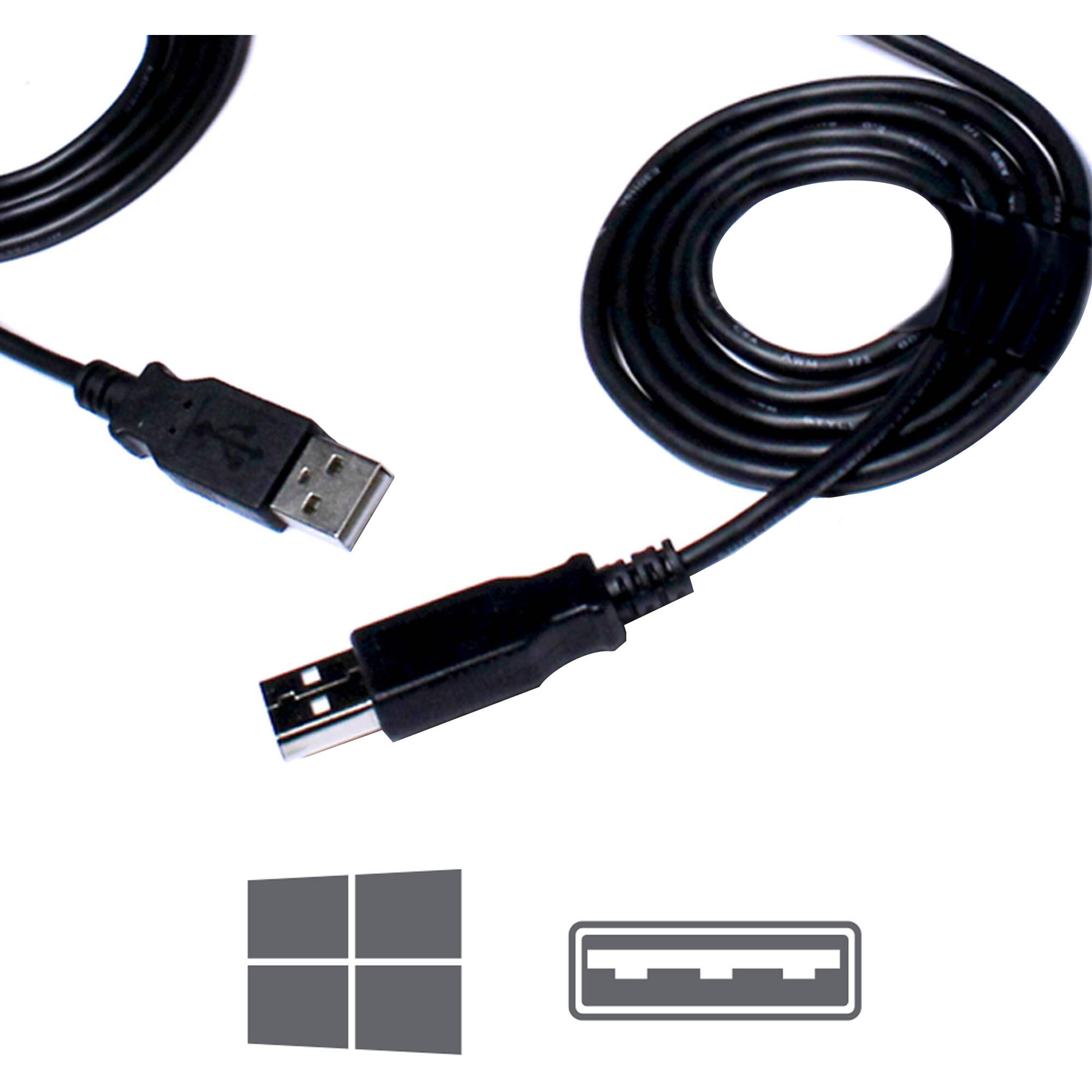 Plugable USB 2.0 transfer cable for PC with dual USB 2.0 Type A male connectors — view 3