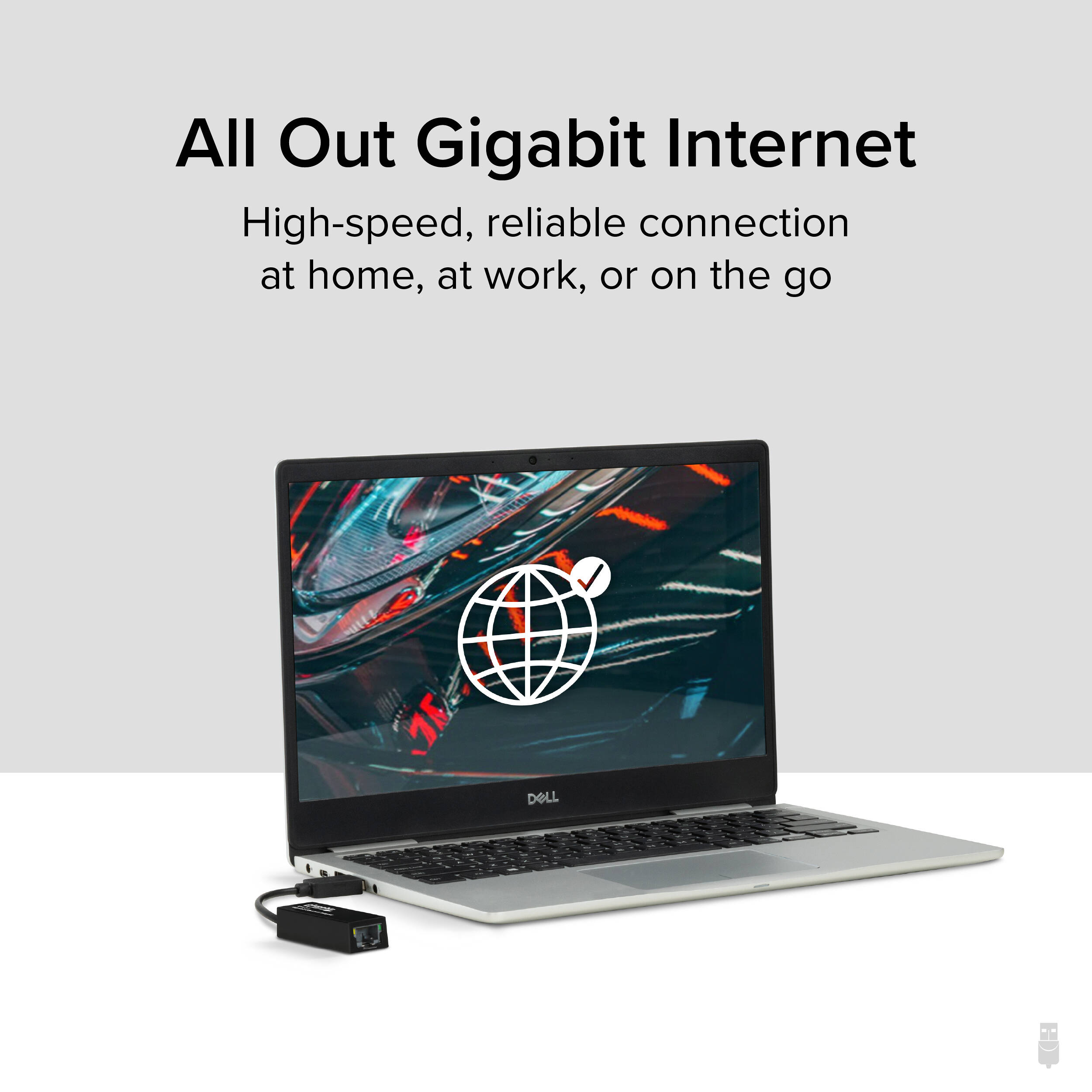 Plugable USB 3.0 to Gigabit Ethernet adapter with portable design for laptops and notebooks — view 3