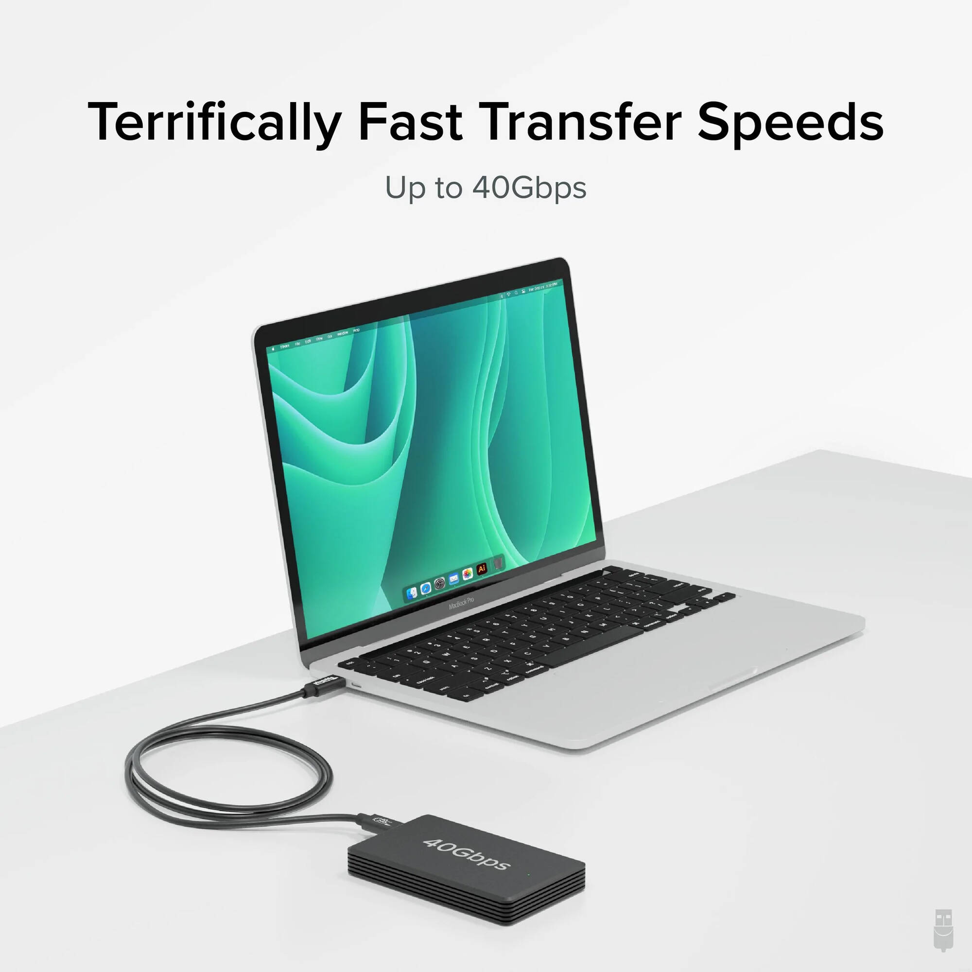 Plugable 1 m USB4 cable with 240 W charging, 40 Gbps data, and USB-C connectors — view 5