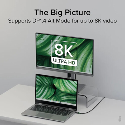 Plugable 1 m USB-C cable rated for 240 W and 20 Gbps data transfer — view 3