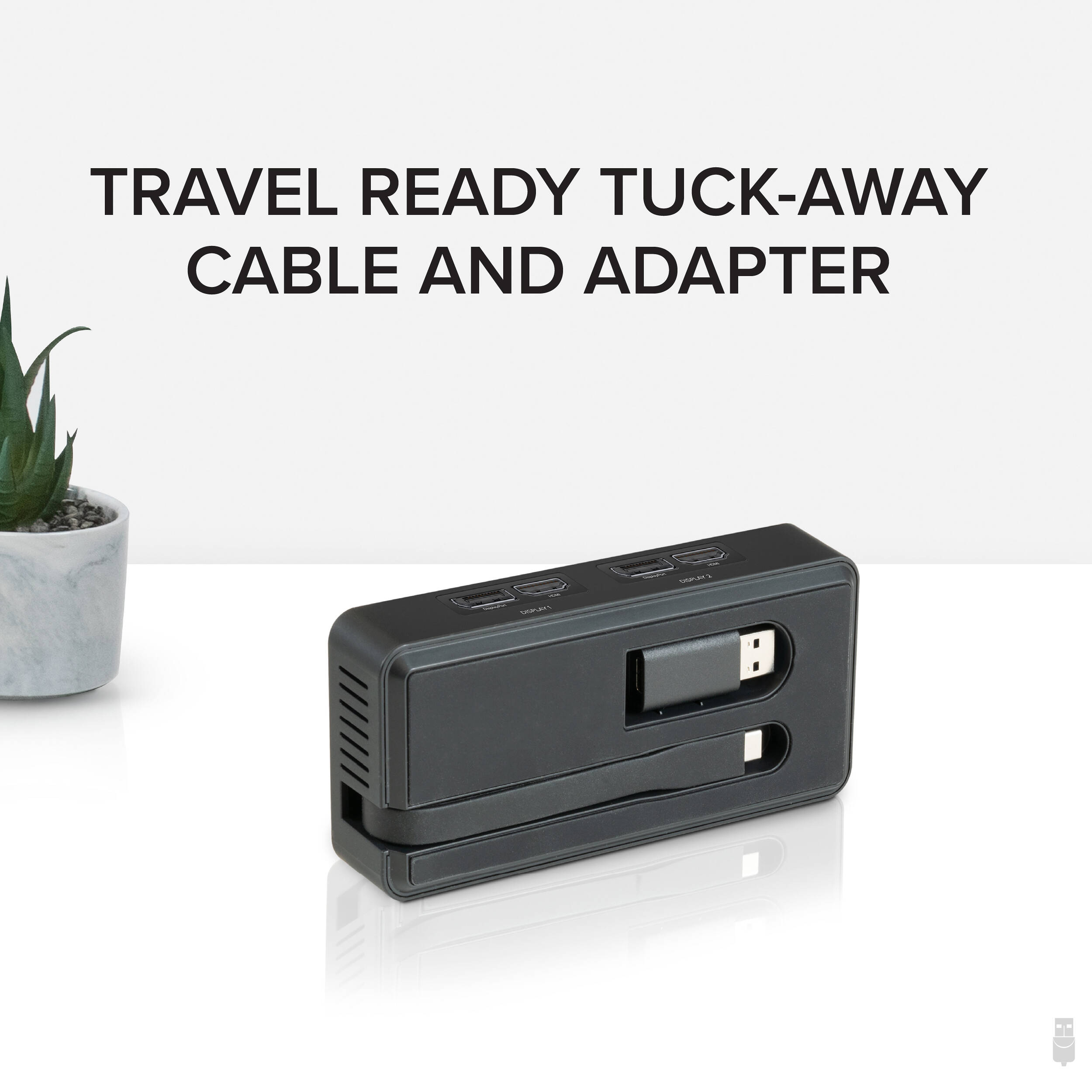 Plugable USBC-6950U dual display adapter with DisplayPort and HDMI outputs — view 6