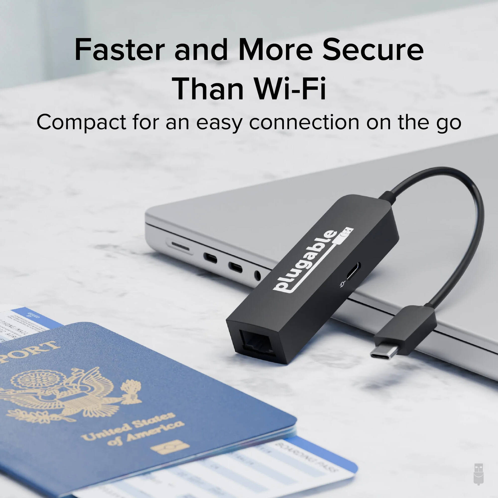 Plugable USBC-E2500PD USB-C 2.5GbE adapter with 100W Power Delivery — view 4