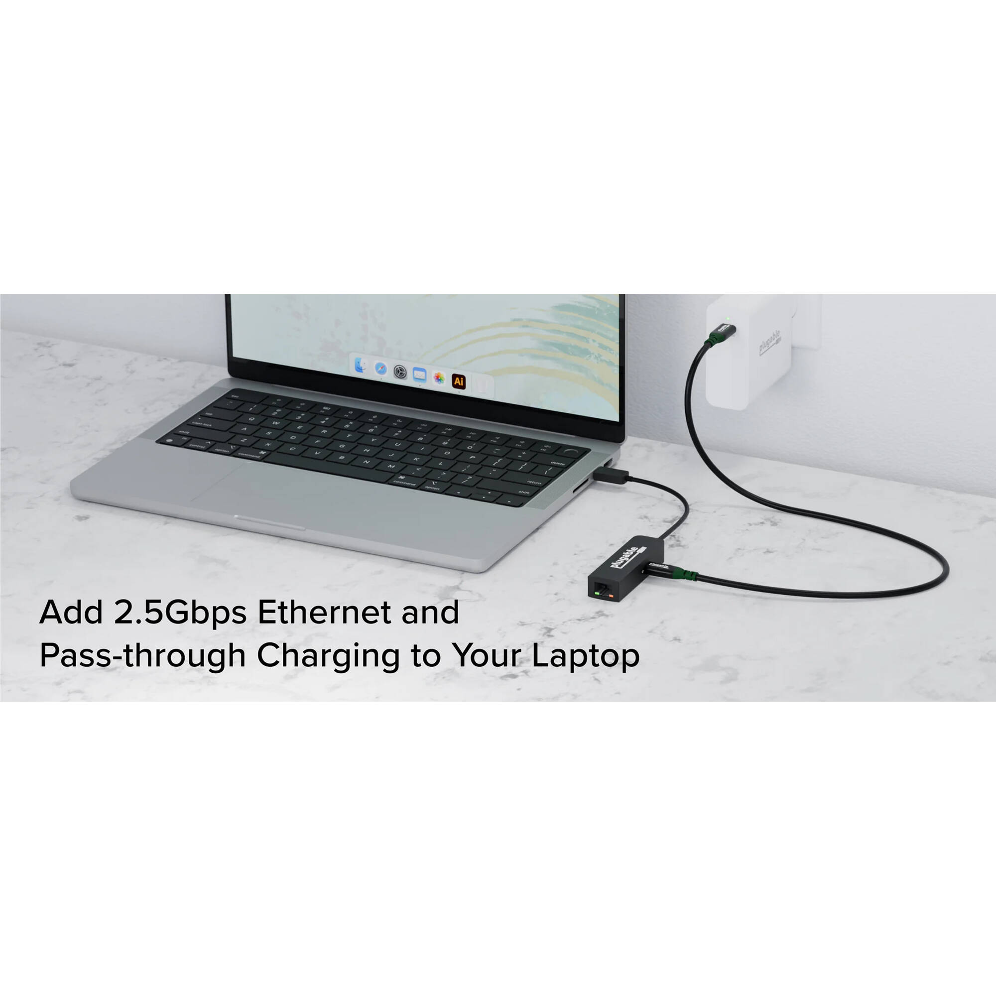 Plugable USBC-E2500PD USB-C 2.5GbE adapter with 100W Power Delivery — view 6