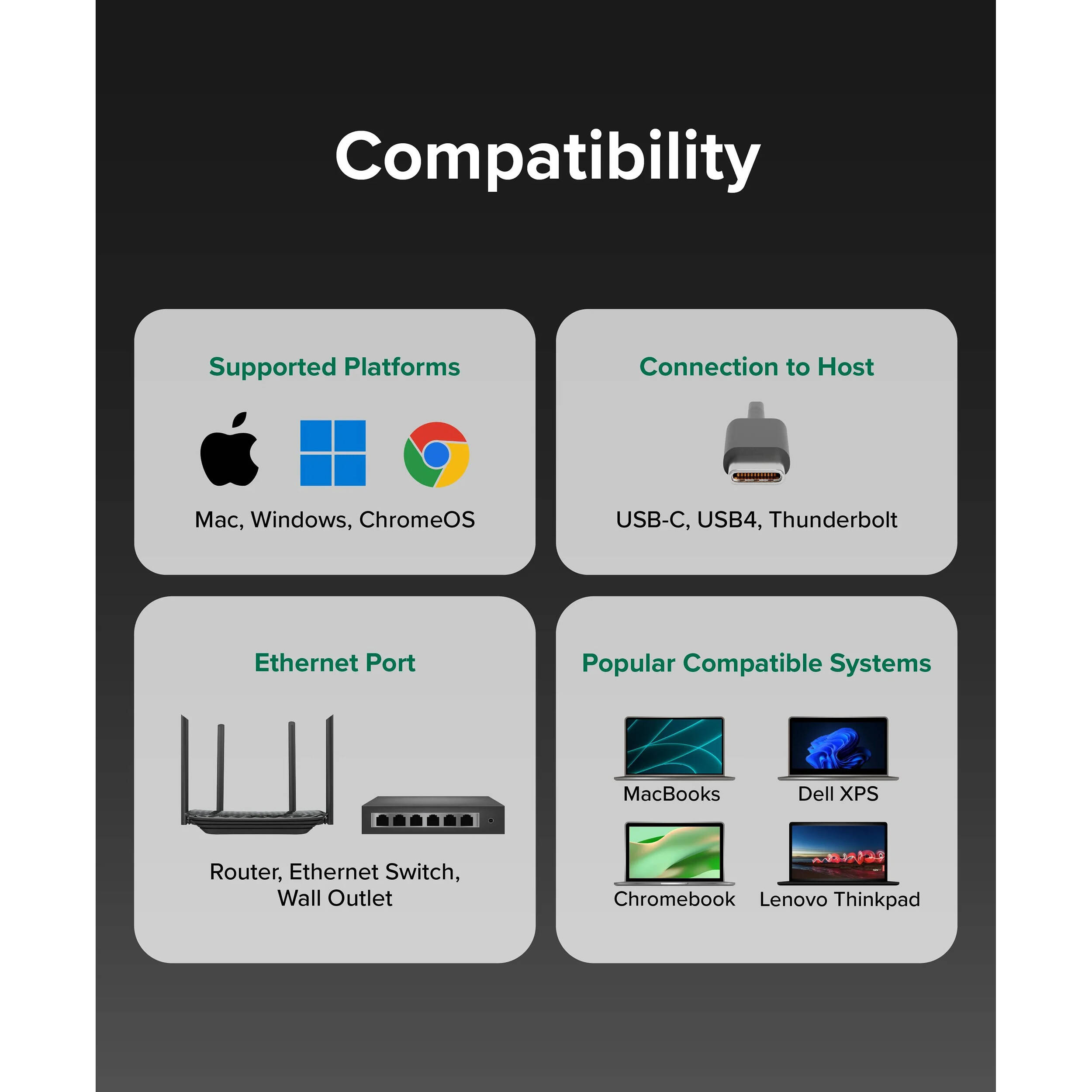 Plugable USB-C to 5GbE Ethernet adapter with USB-C connector and compact external design — view 7