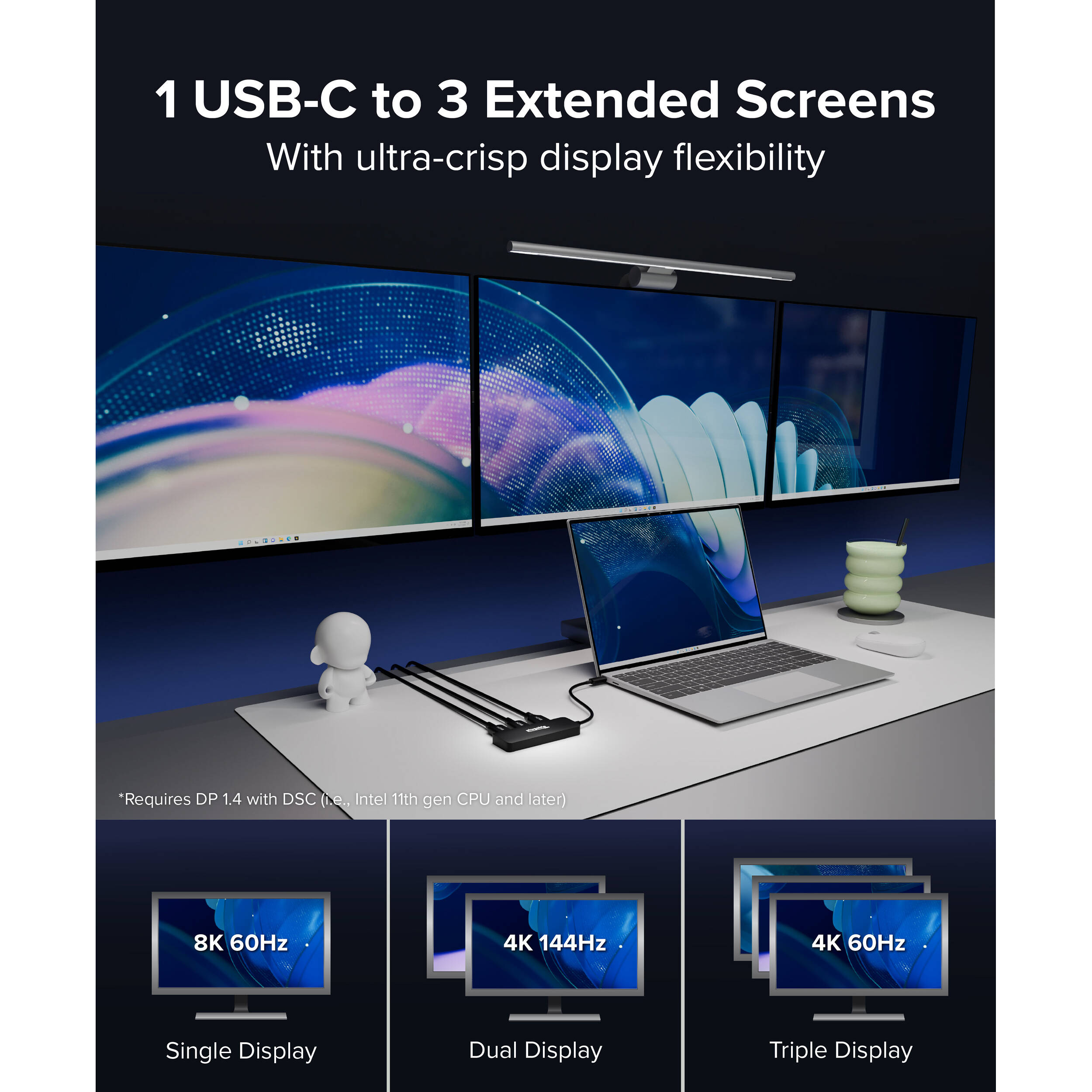 USBC Triple HDMI MST Adapter — view 3