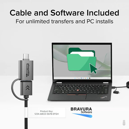 Plugable 2 m USB-C to USB 3.0 transfer cable for PC-to-PC file migration — view 5