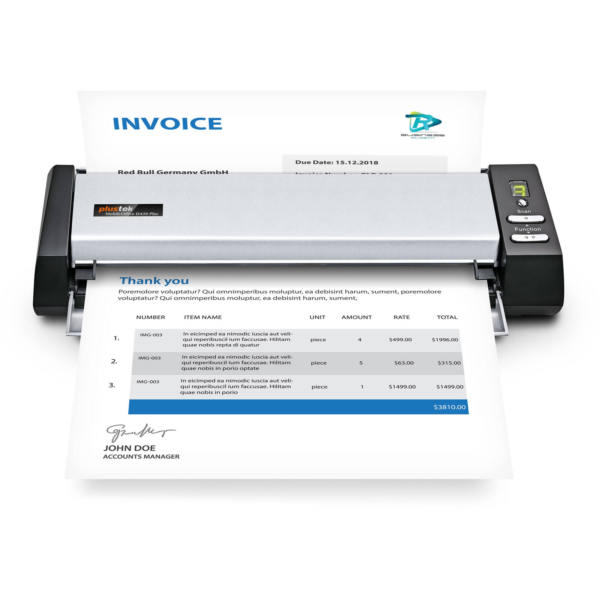 Plustek MobileOffice D430 Plus duplex document and ID scanner for desktop workflows — view 6