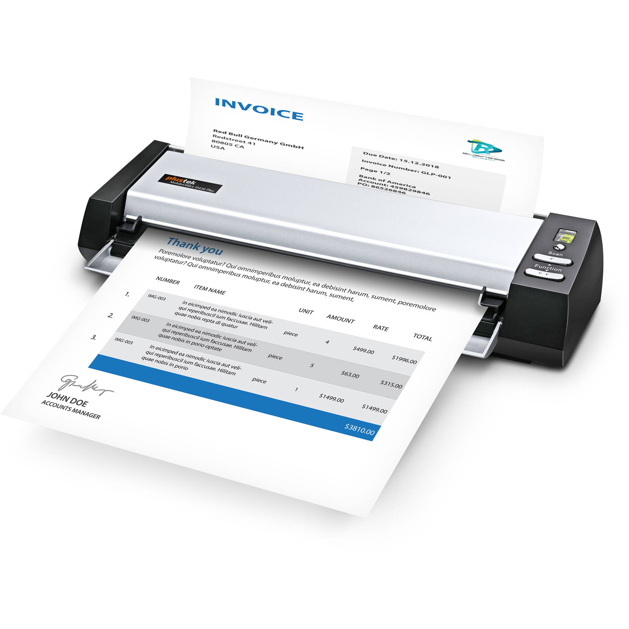 Plustek MobileOffice D430 Plus duplex document and ID scanner for desktop workflows — view 7