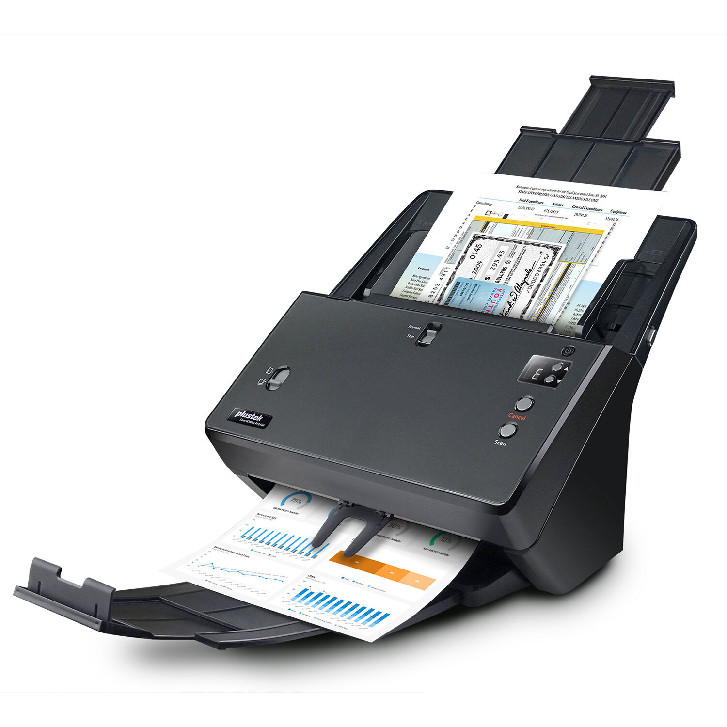 Plustek SmartOffice PT2160 duplex ADF document scanner with USB 3.0 — view 5