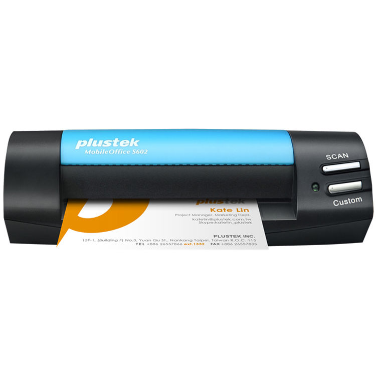 Plustek S602 portable simplex ID card scanner with USB power and 600 dpi resolution — view 2