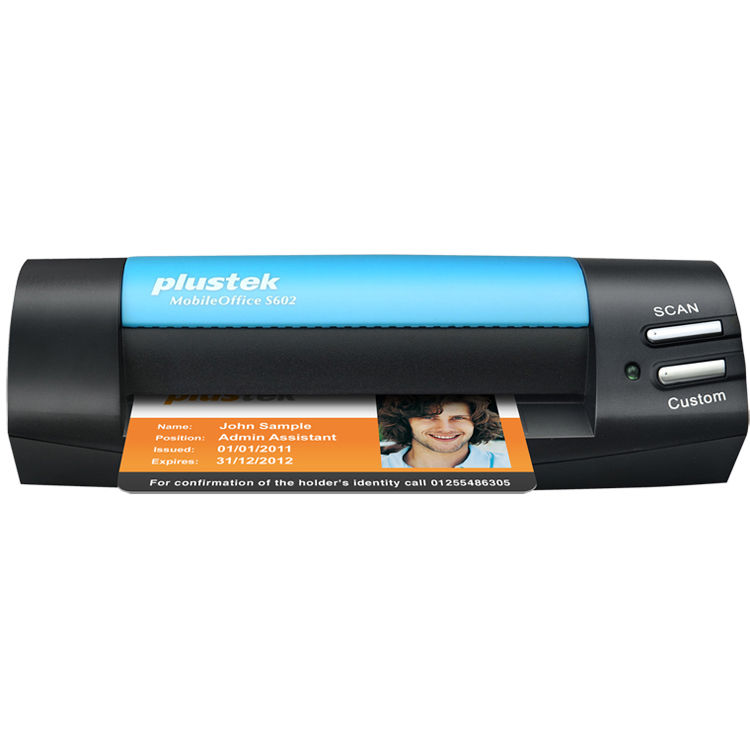 Plustek S602 portable simplex ID card scanner with USB power and 600 dpi resolution — view 3