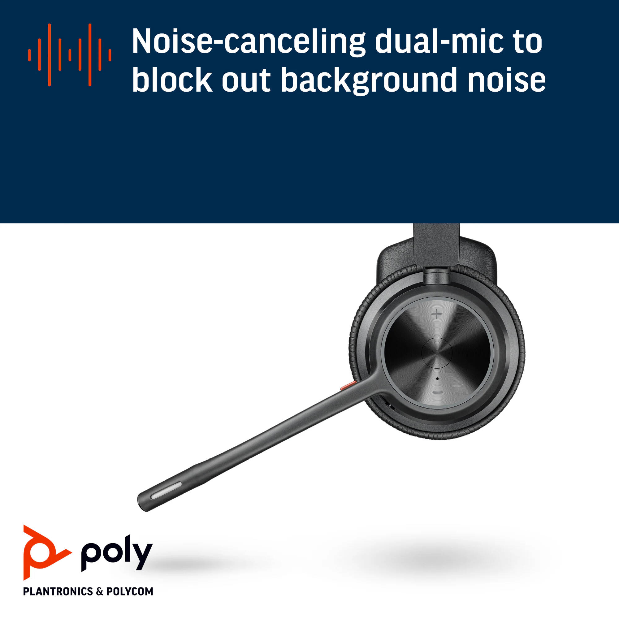Poly Voyager 4310 UC wireless binaural headset with boom microphone and USB-C charging — view 7