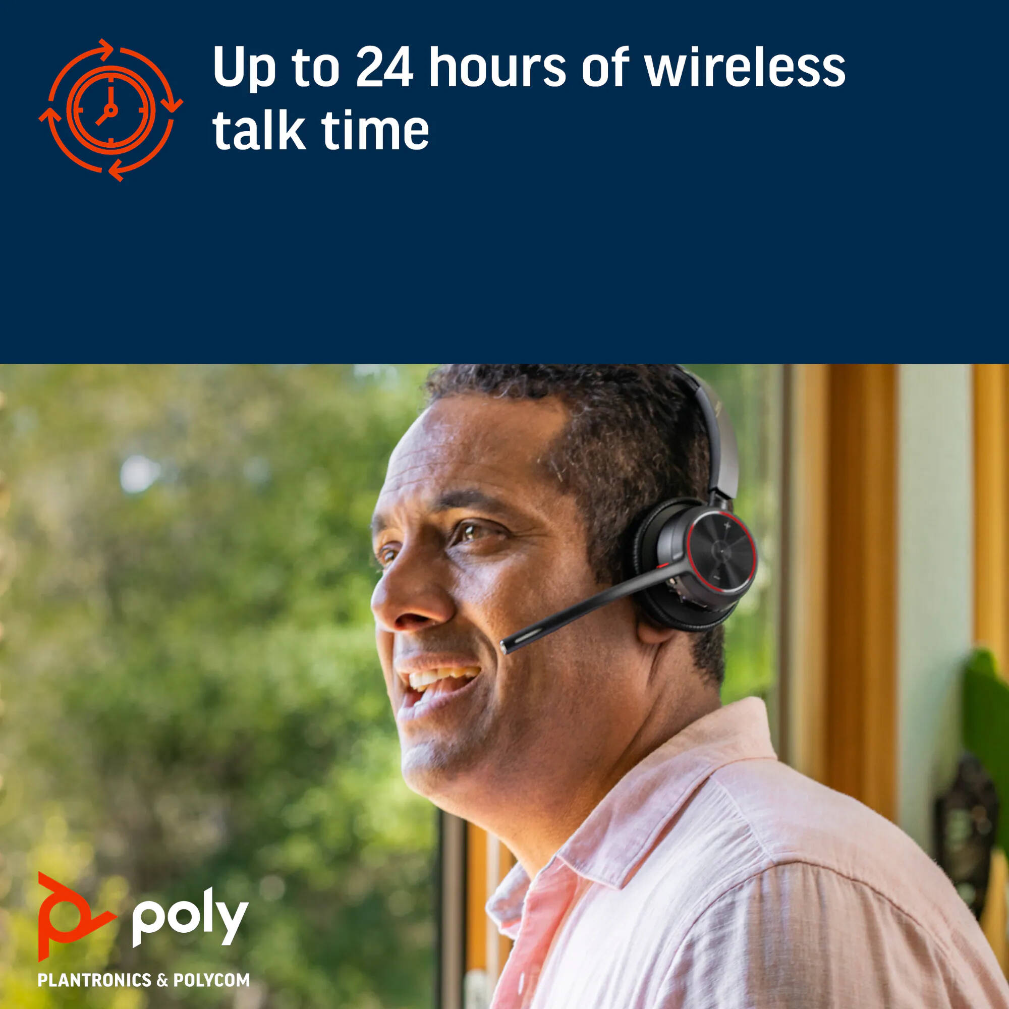 Poly Voyager 4310 UC wireless binaural headset with boom microphone and USB-C charging — view 9