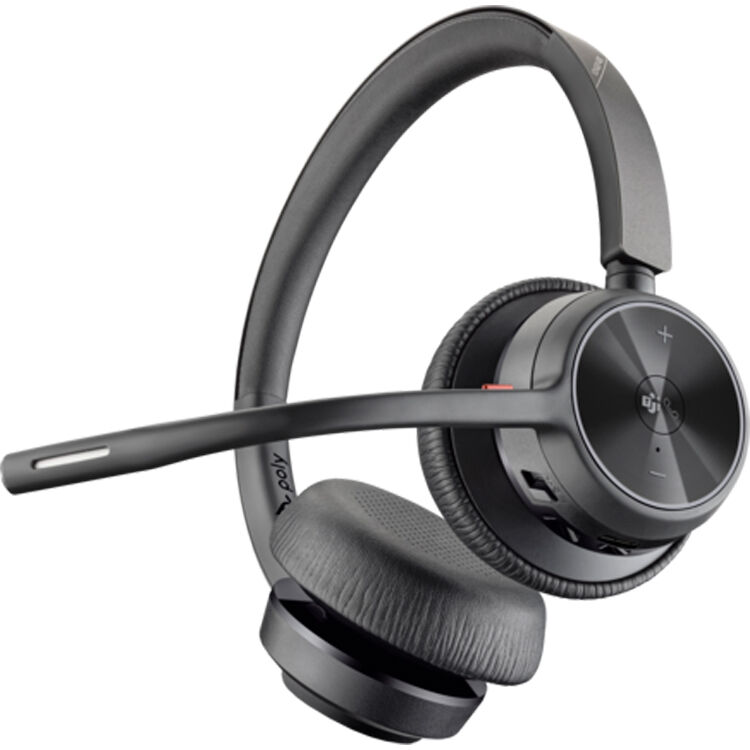 Poly Voyager 4320 UC wireless dual-ear headset with boom microphone for business calls — view 5