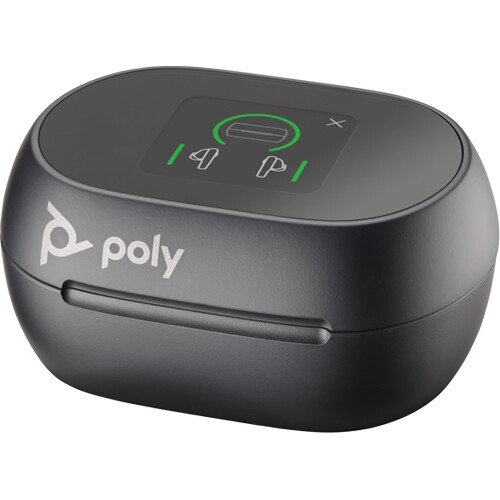 Poly Voyager Free 60+ UC wireless in-ear headset in black for unified communications — view 2