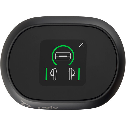 Poly Voyager Free 60+ UC wireless in-ear headset in black for unified communications — view 3