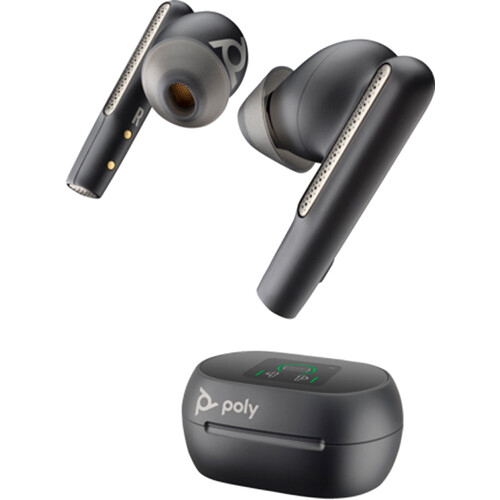 Poly Voyager Free 60+ UC wireless in-ear headset in black for unified communications — view 6