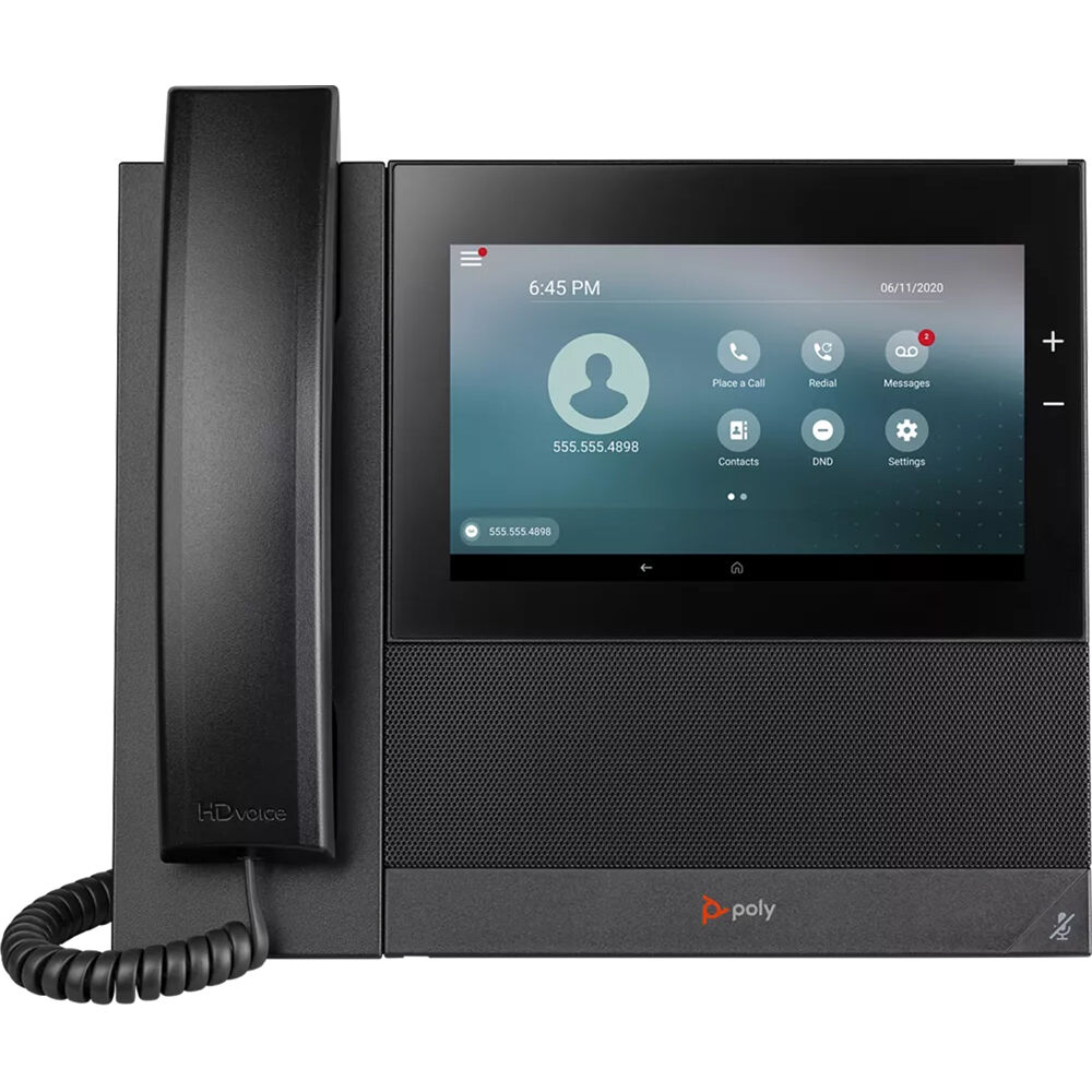 Poly CCX 600 BMP MS PoE-E Microsoft Teams desk phone with PoE support — view 2