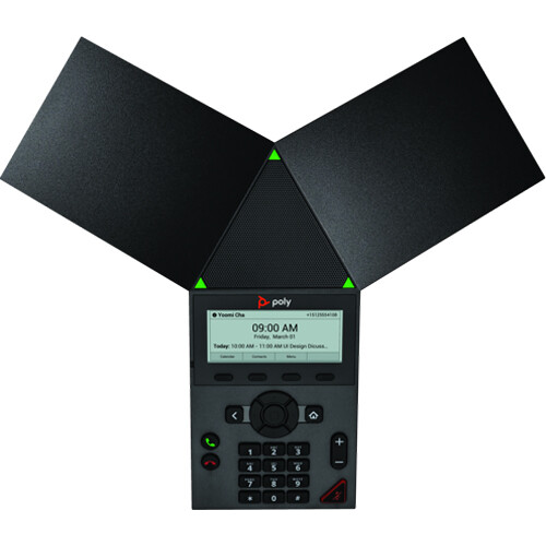 Poly Trio 8300 IP conference phone with PoE support and no radio for wired conference rooms — view 4