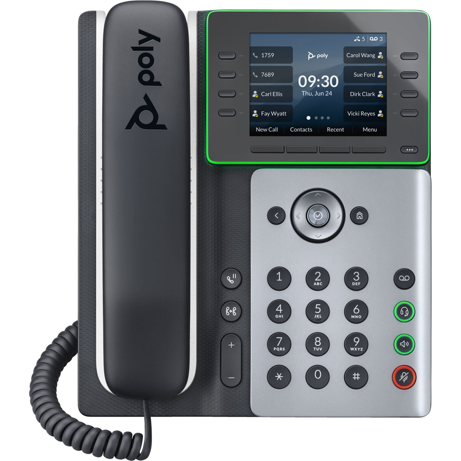 Poly CCX 350 business media phone for Microsoft Teams with PoE-ready deployment — view 2