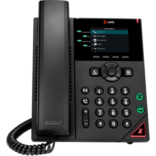Poly VVX 250 4-line PoE-enabled IP desk phone for business calling — view 2