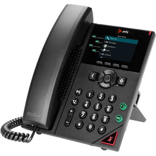 Poly VVX 250 4-line PoE-enabled IP desk phone for business calling — view 3