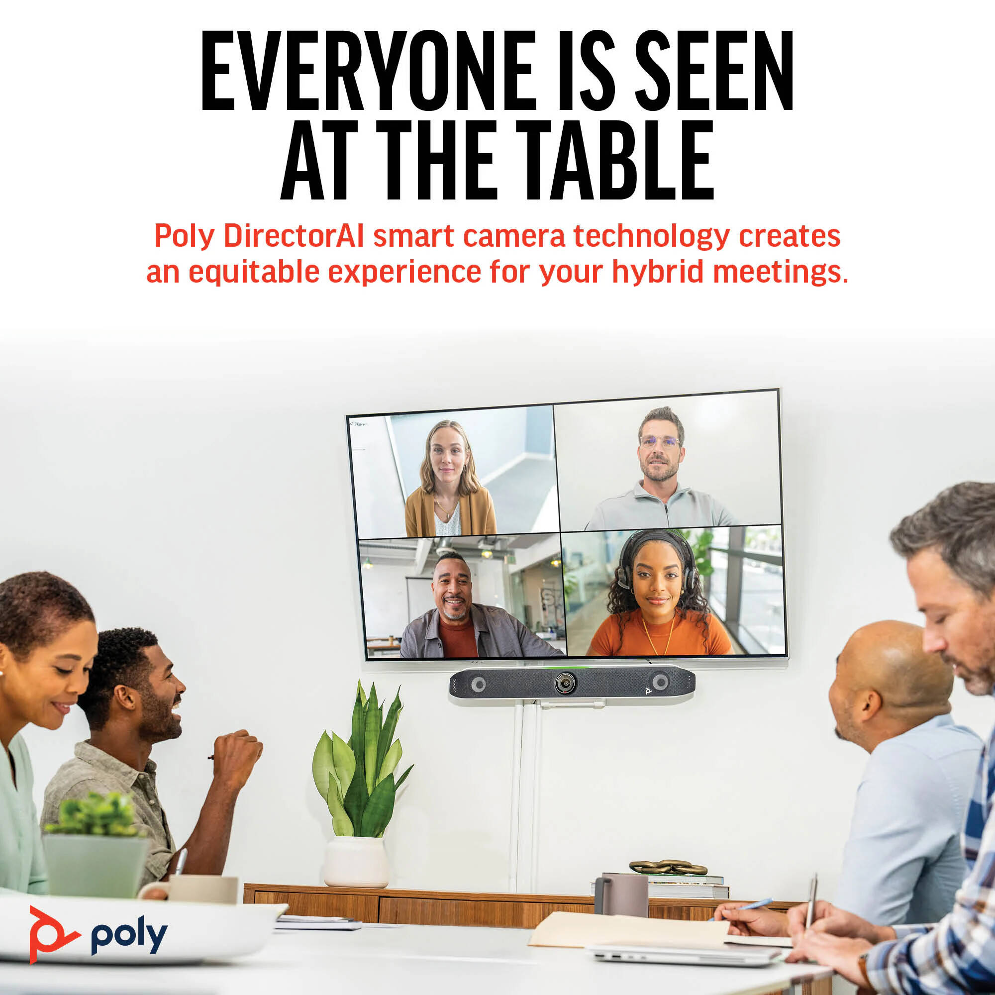 Poly Studio X52 all-in-one video bar for medium conference rooms — view 9