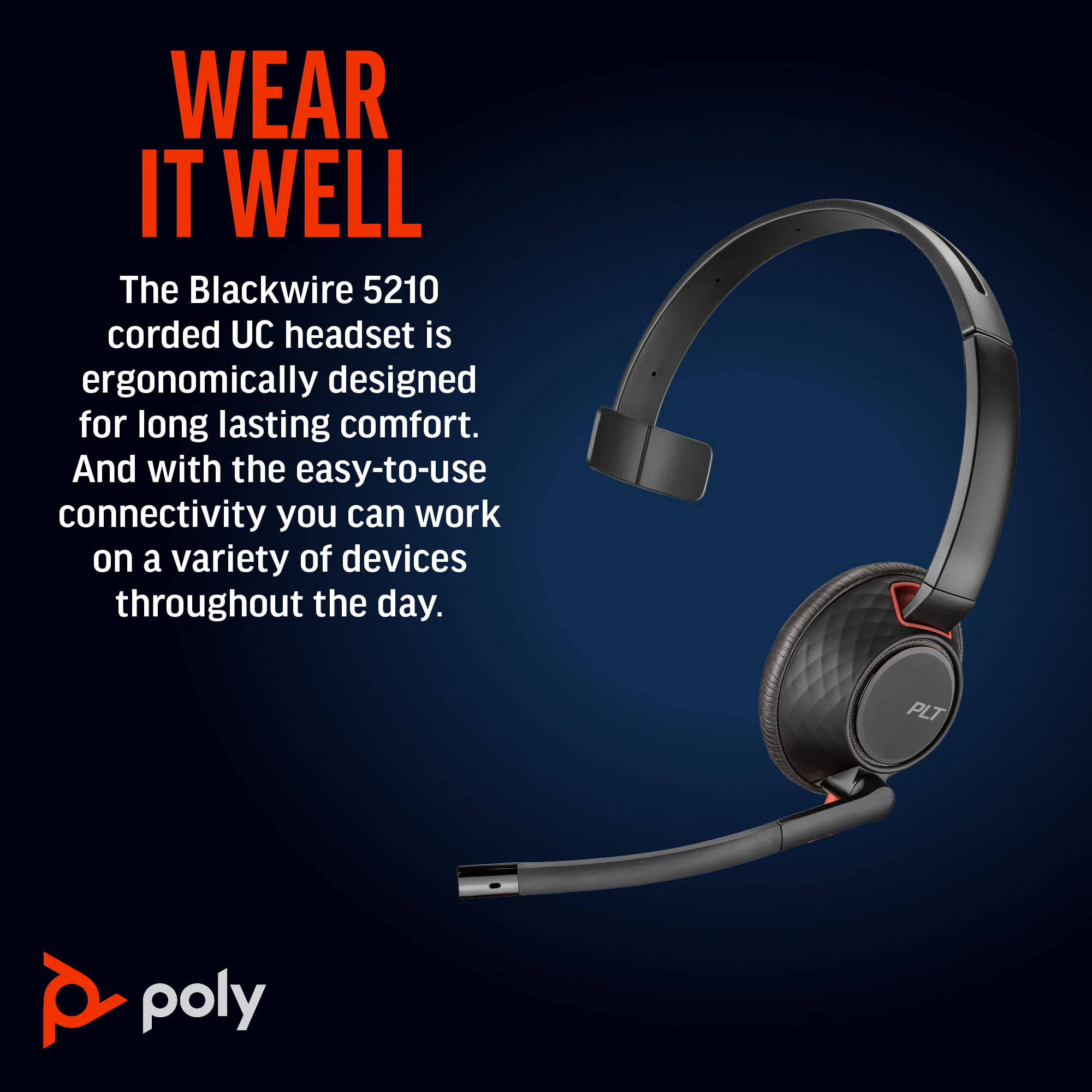 POLY-HP - LA LA POLY BW 5210 USB-C HS+3.5MMP +USB-C/A — view 5