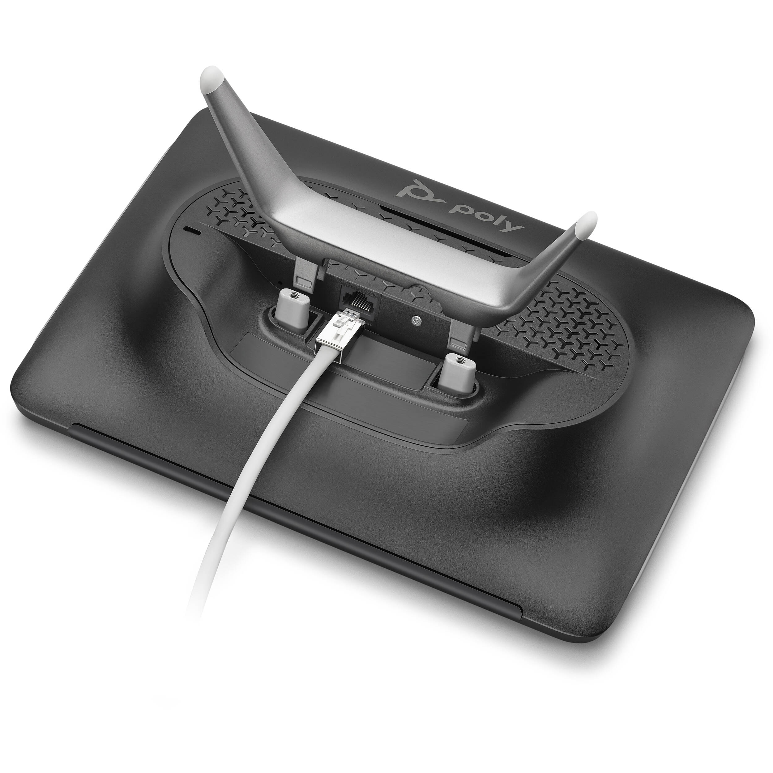 Poly TC10 black touch controller for conference room scheduling and meeting control — view 5