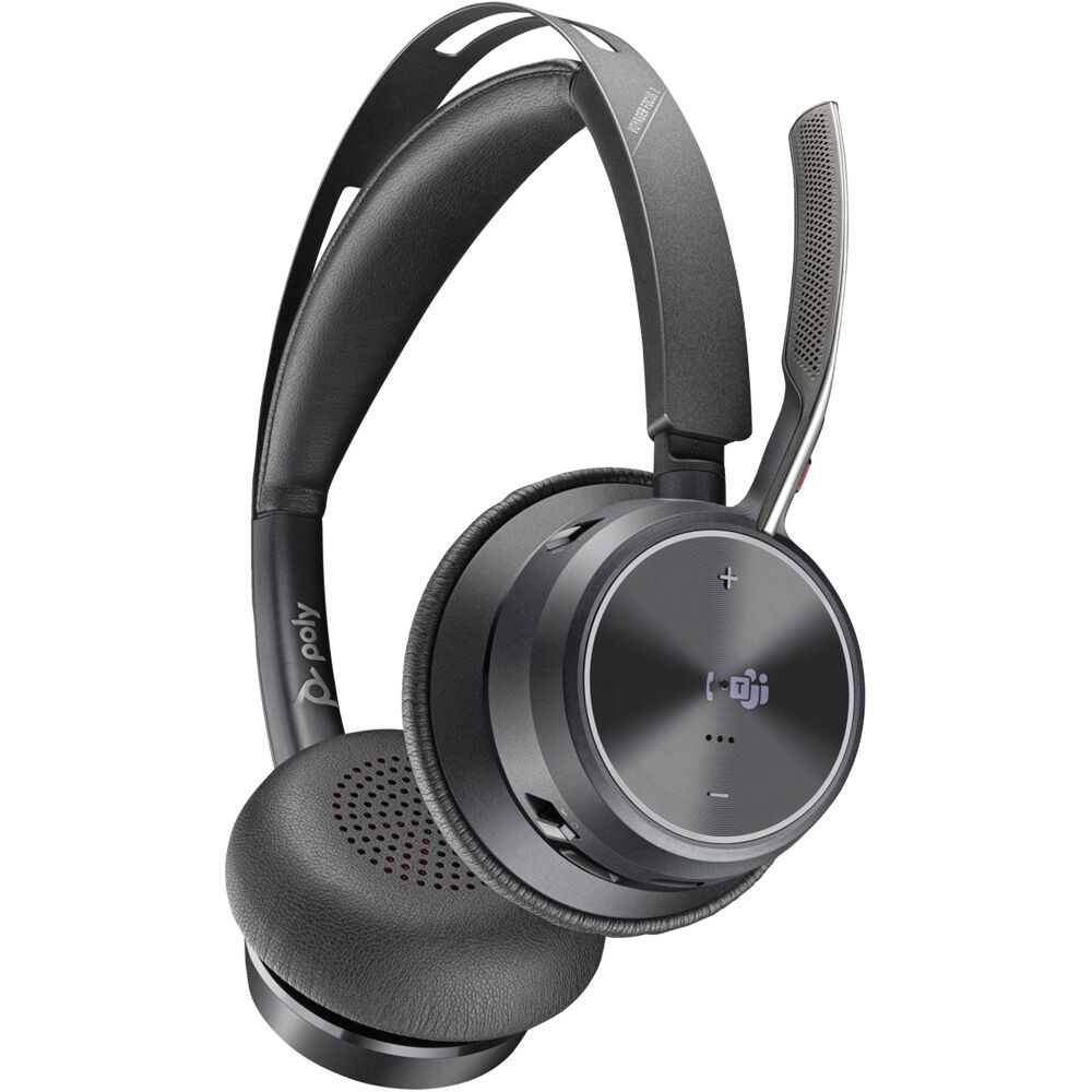 Poly Voyager Focus 2 headset bundle with USB-C and USB-A connectivity plus charging support — view 2